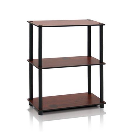 HIGHKEY Turn-N-Tube 3-Tier Compact Multipurpose Shelf Display Rack; Dark Cherry - 11.6 x 23.6 x 29.6 in. LR369995